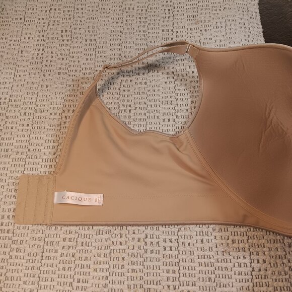 Cacique women's plus size 'Lightly Lined No-Wire' beige full coverage bra sz 42H - Picture 7 of 15